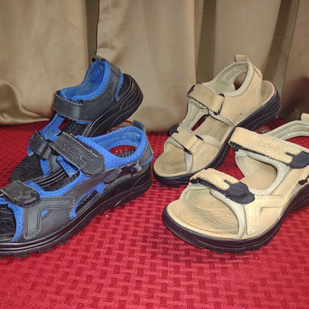 Women’s Gravity Defyer Sandals – Two Pairs Style #TB7145 FB-M & FL-M – Size 7.5